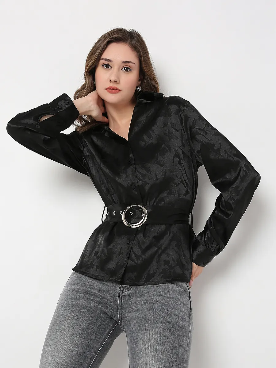 Deal black silk shirt