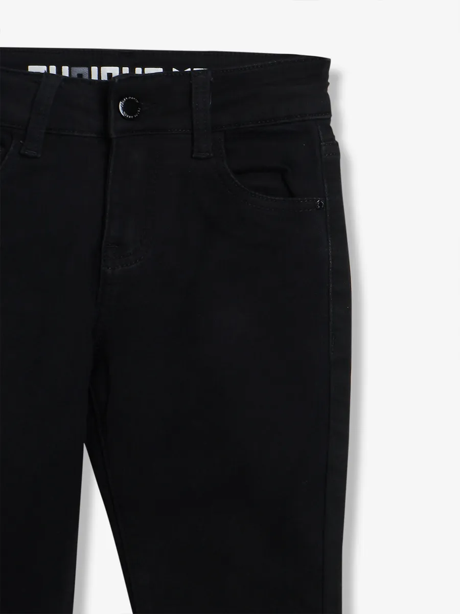 Deal black solid casual jeans