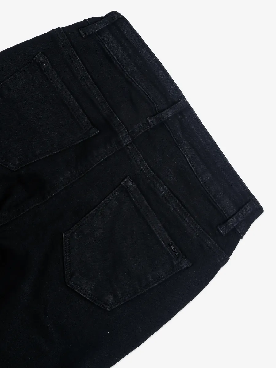 Deal black solid mom jeans