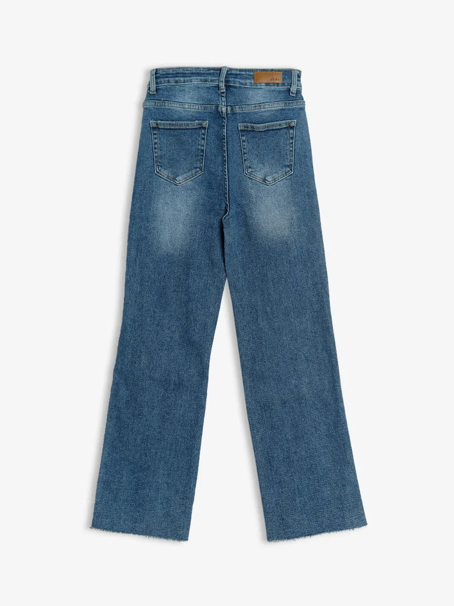 Deal blue ripped flare jeans