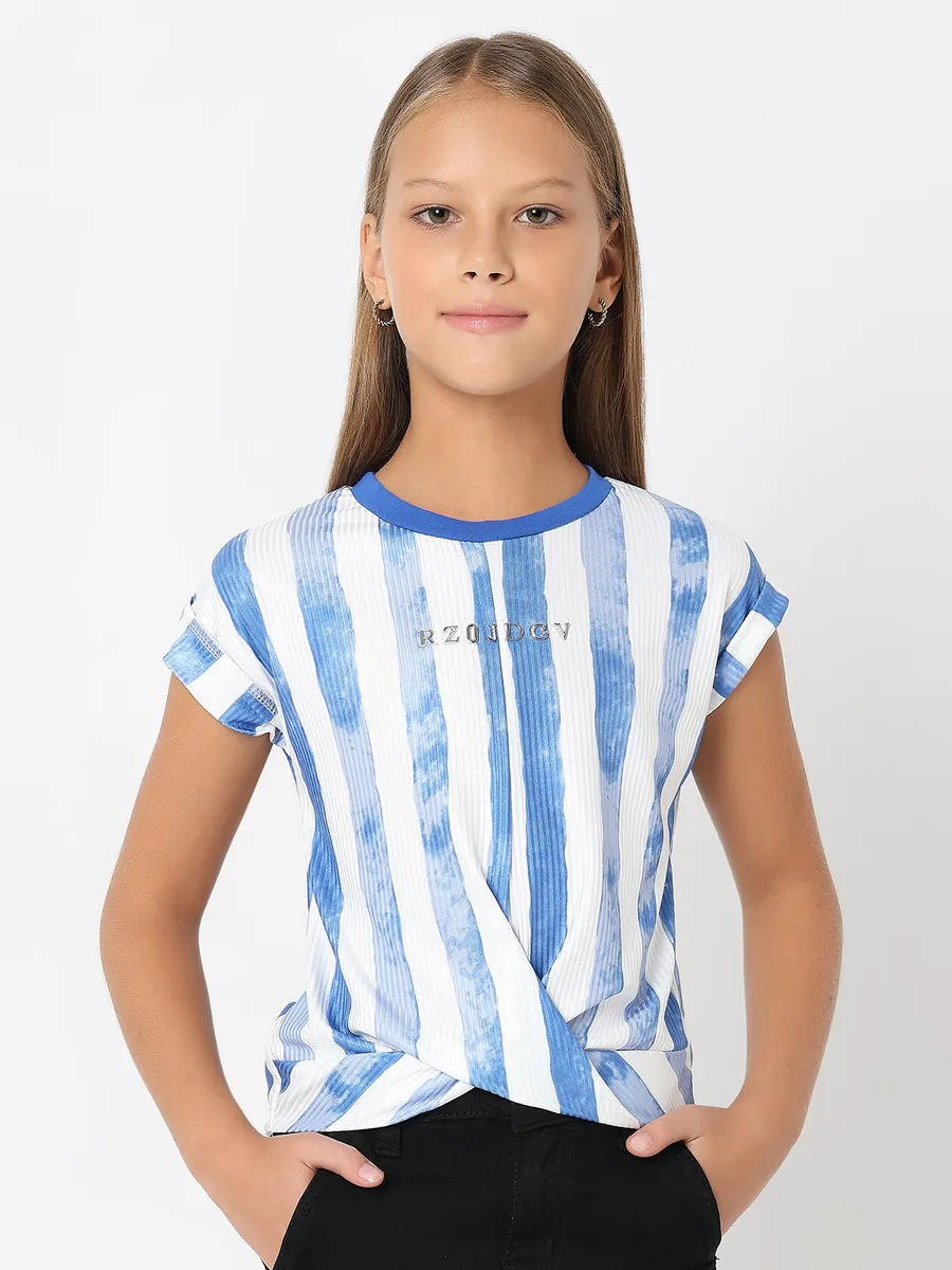 DEAL blue stripe top