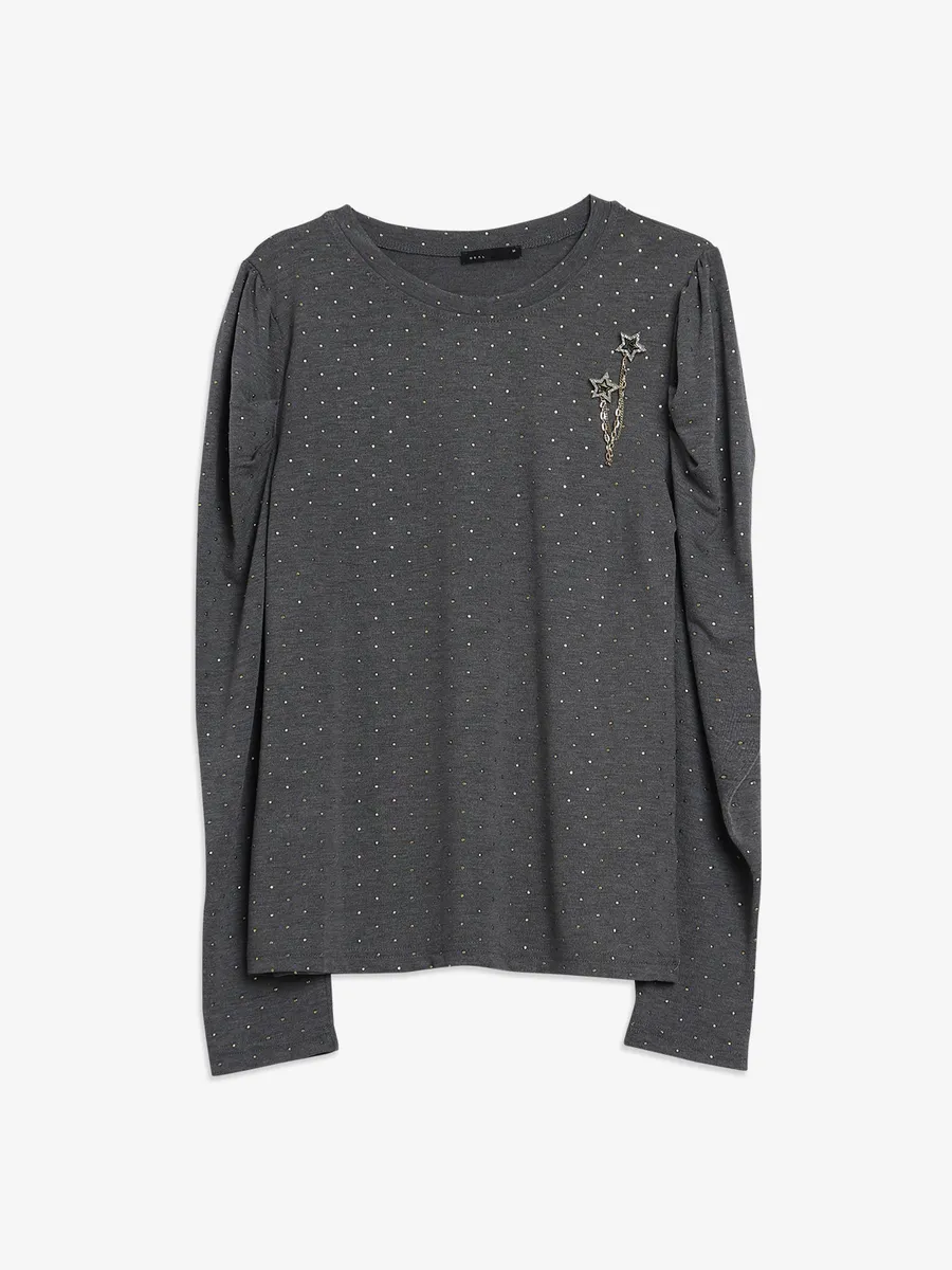 Deal grey cotton t shirt