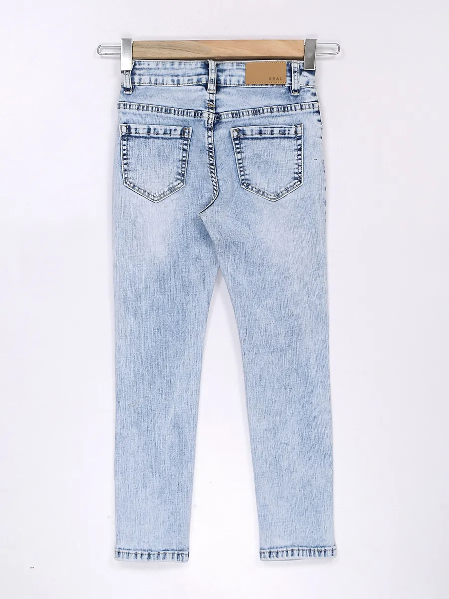 Deal ice blue mom jeans for girls