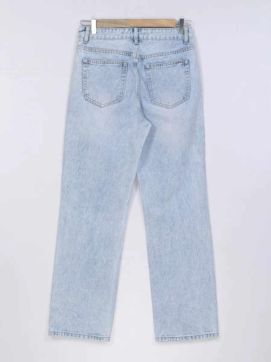 Deal ice blue wide leg jeans