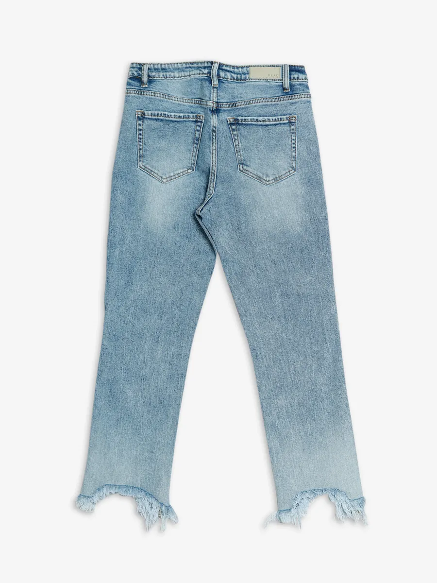 Deal light blue ripped denim jeans