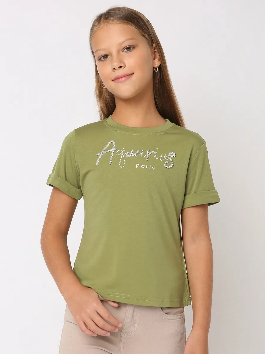 DEAL olive cotton t-shirt