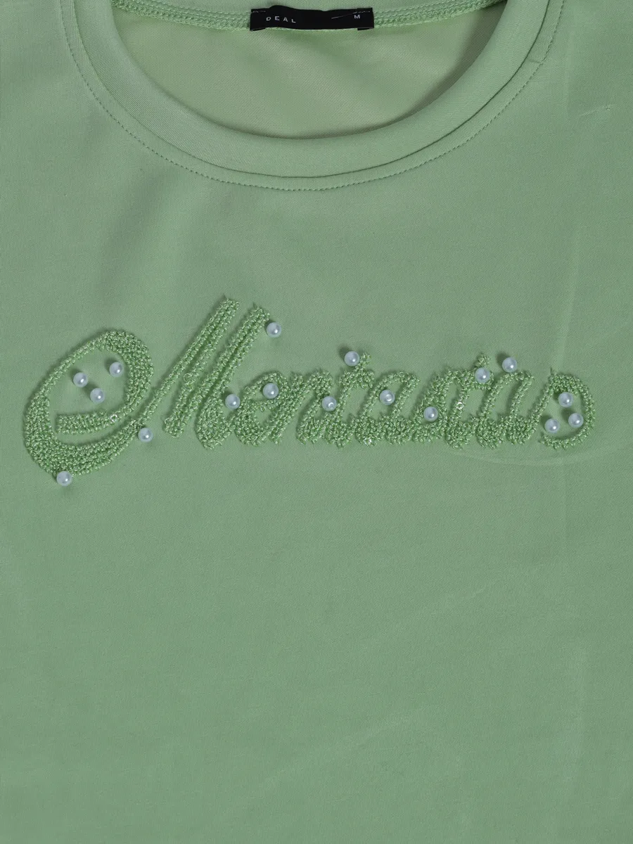 Deal pista green cotton t-shirt