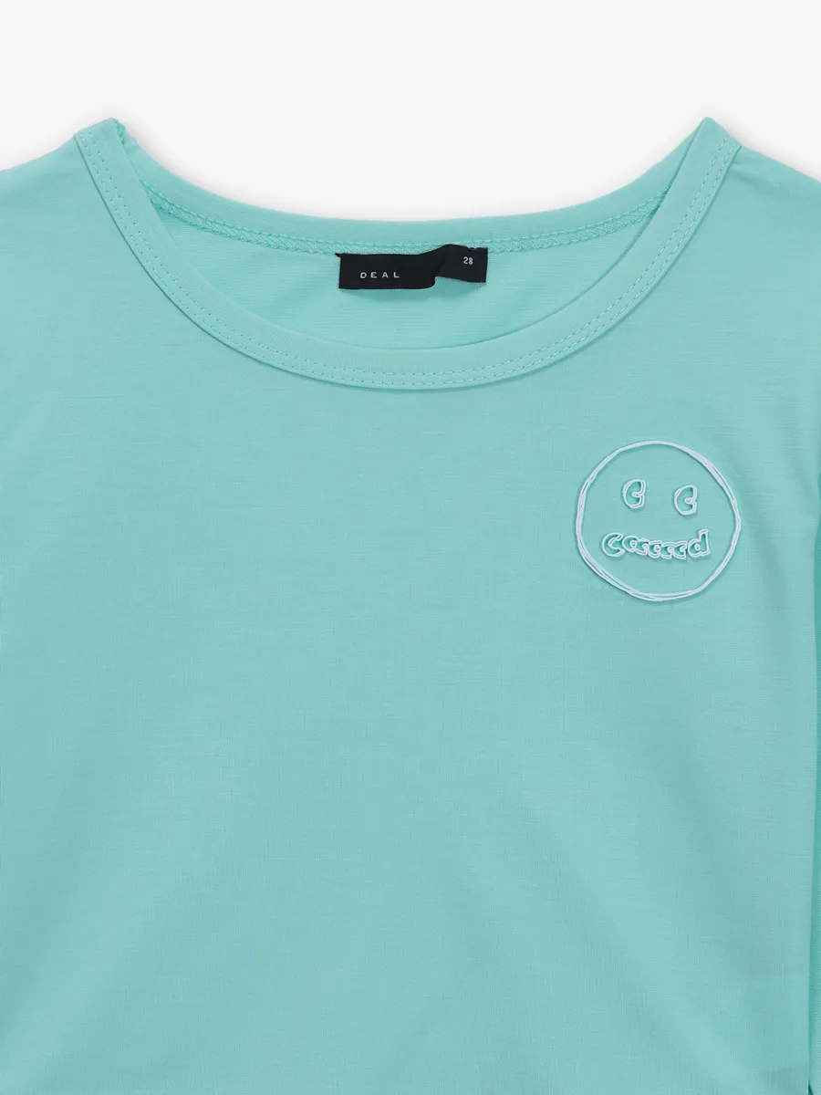 DEAL plain mint green crop top