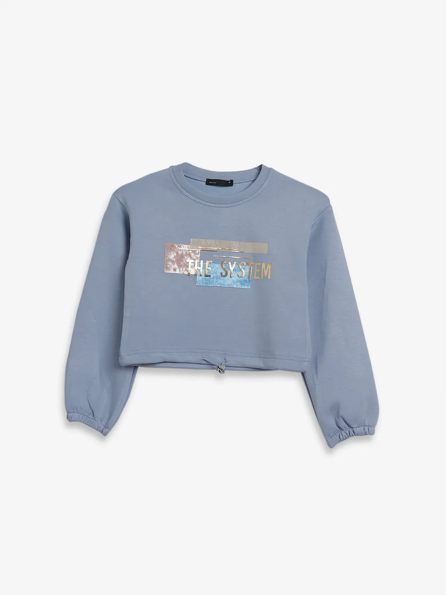 Deal printed blue sweatshirt