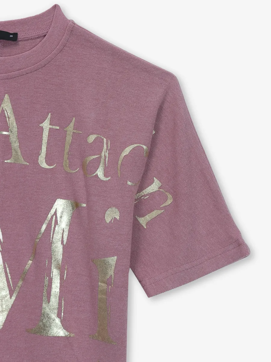 DEAL printed onion pink cotton t-shirt