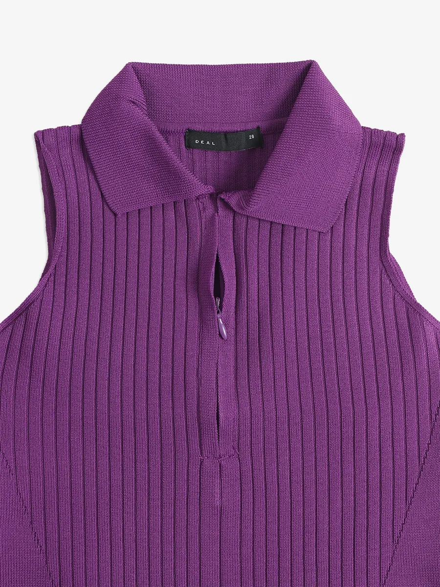 DEAL purple cotton sleeveless top