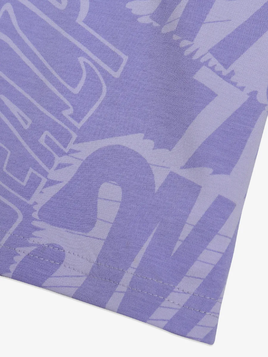 Deal purple printed crop top