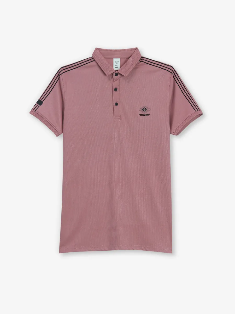 DEEPEE onion pink cotton polo t-shirt