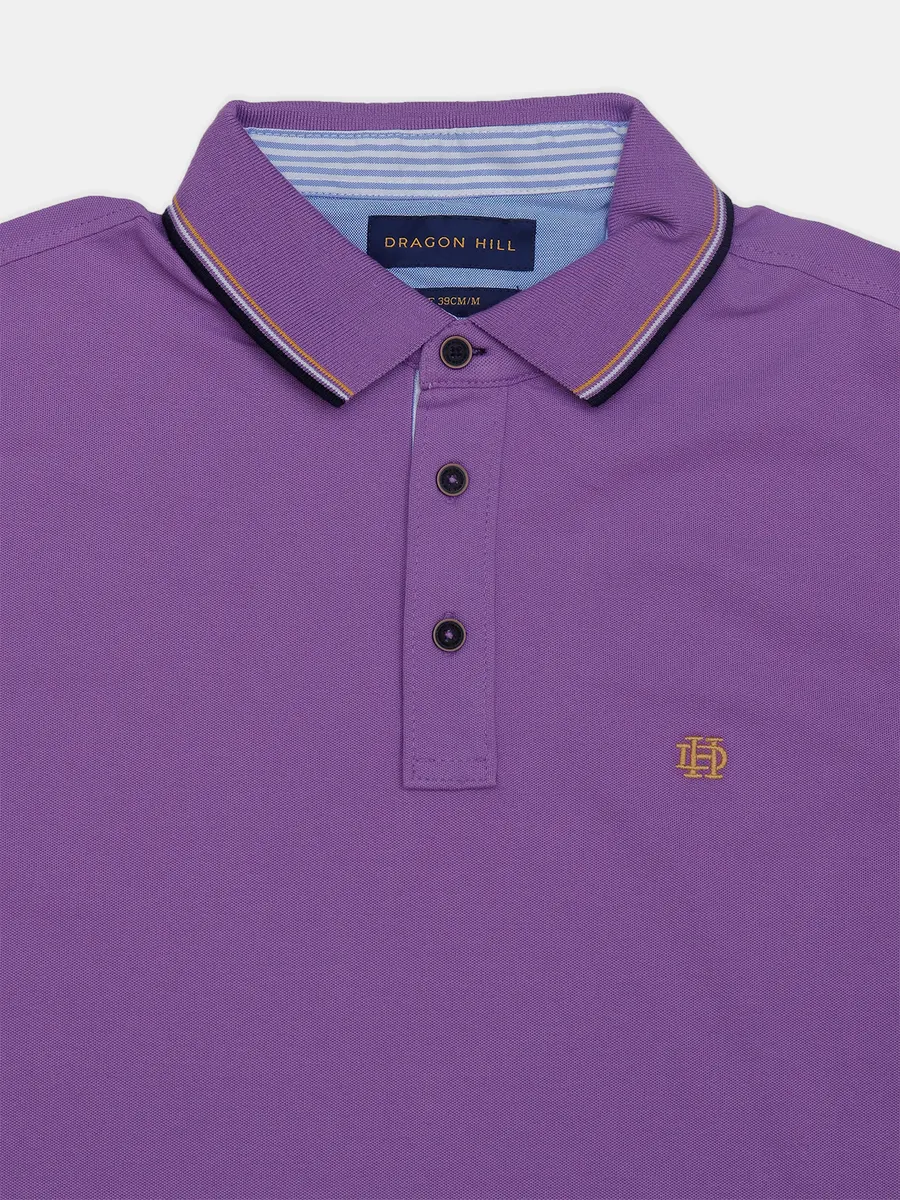 Dragon Hill solid purple t shirt in cotton