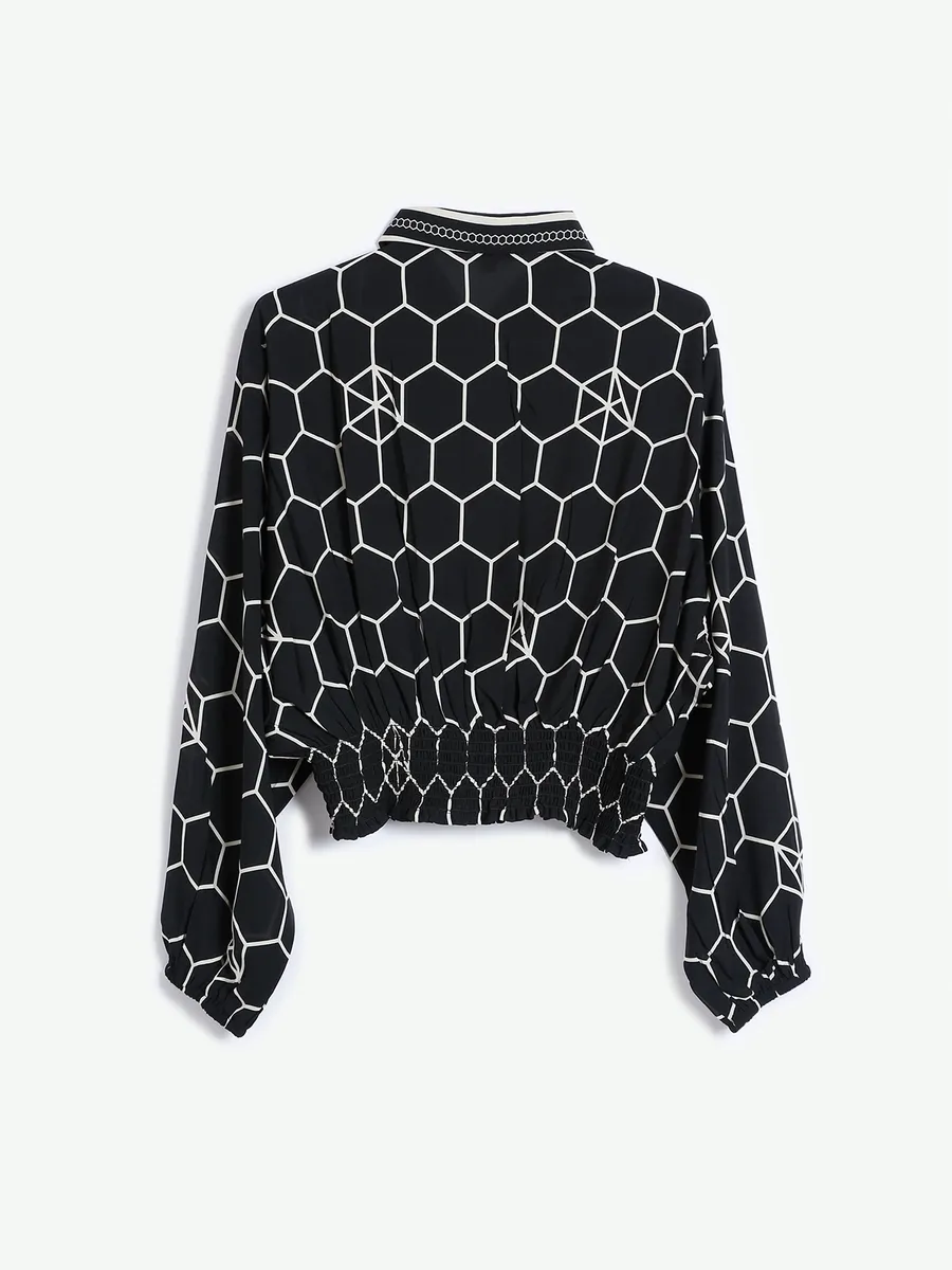 Envi black printed top