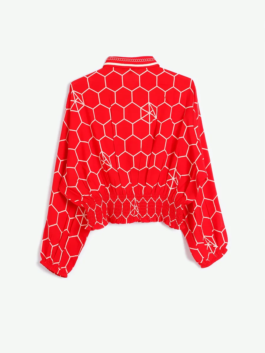 Envi red printed top