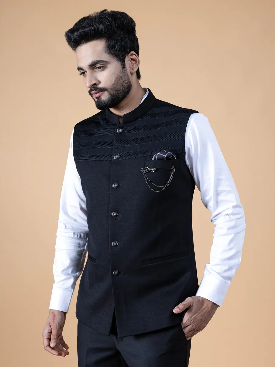 Fabulos black silk waistcoat