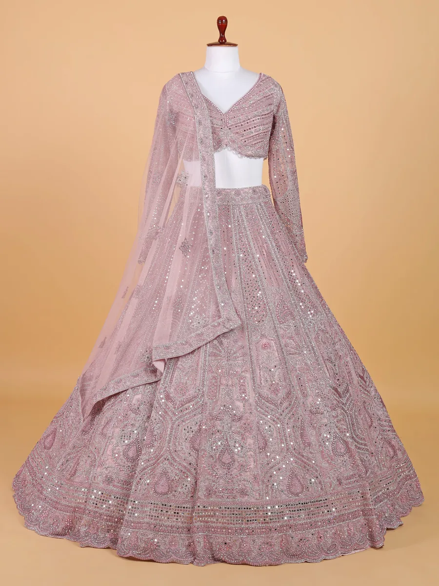 Fabulous light purple traditional lahenga choli