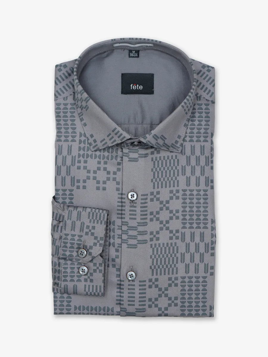 Fete grey full sleeves shirt