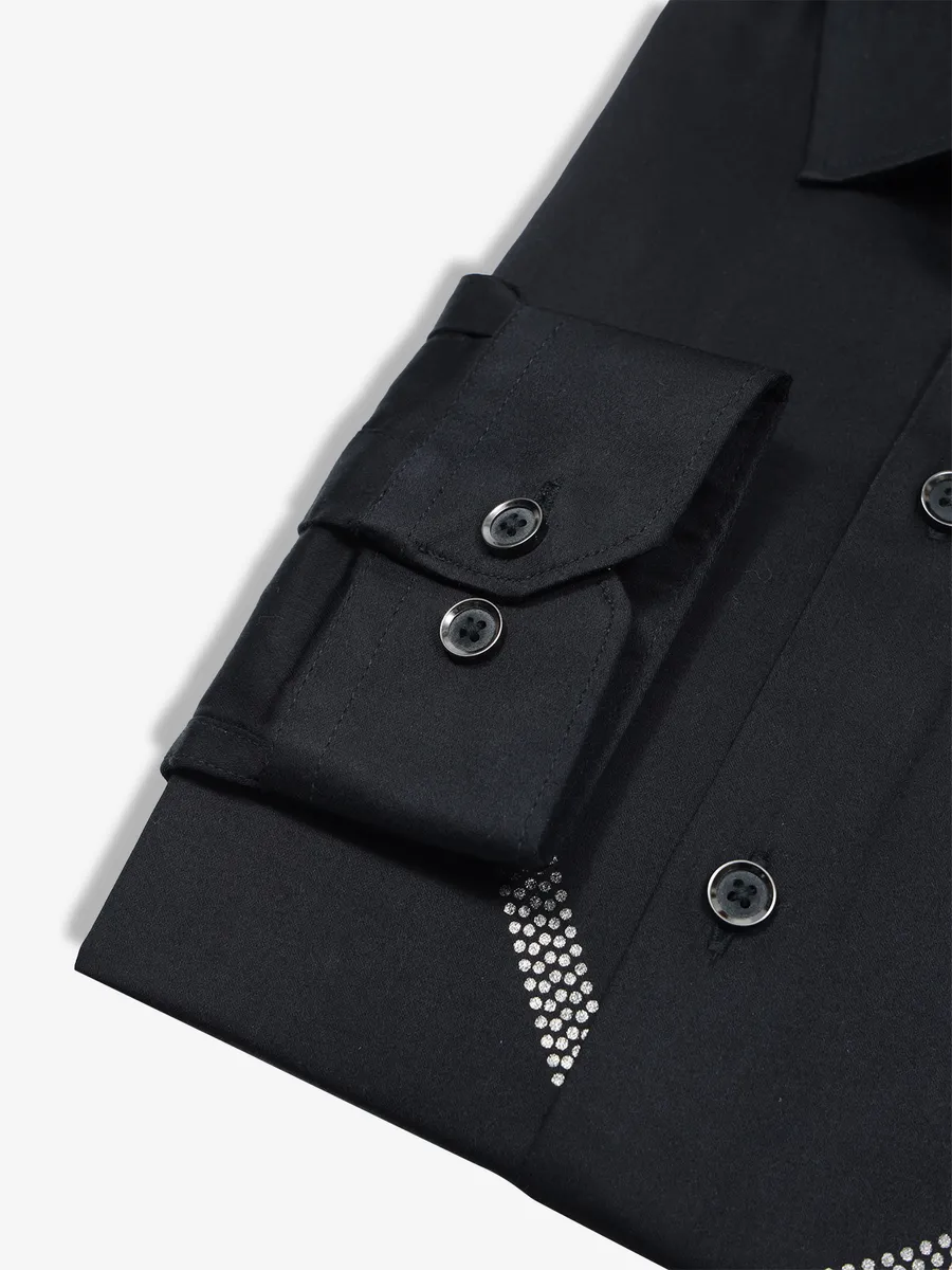 FETE plain black cotton shirt