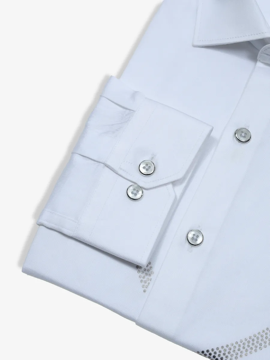 FETE white plain cotton shirt