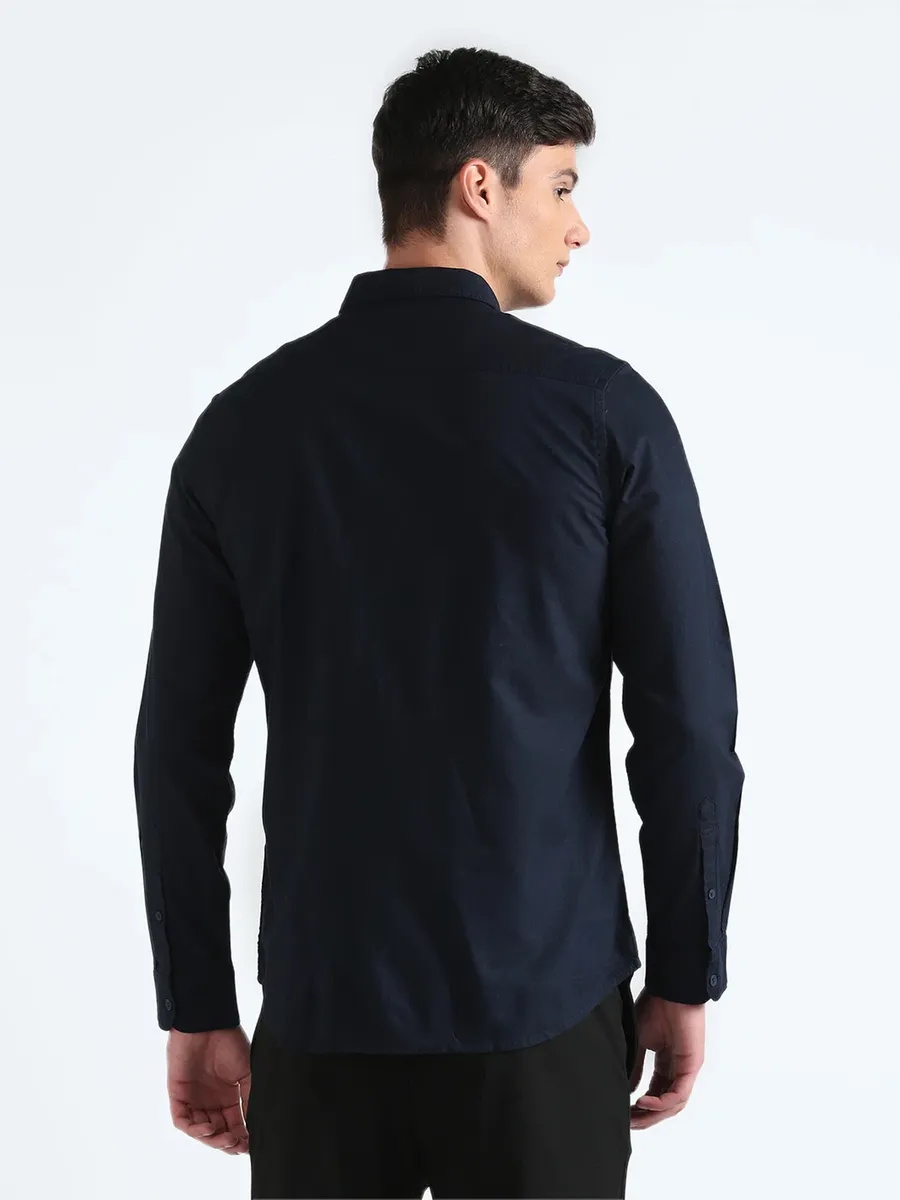 Flying Machine dark navy cotton shirt