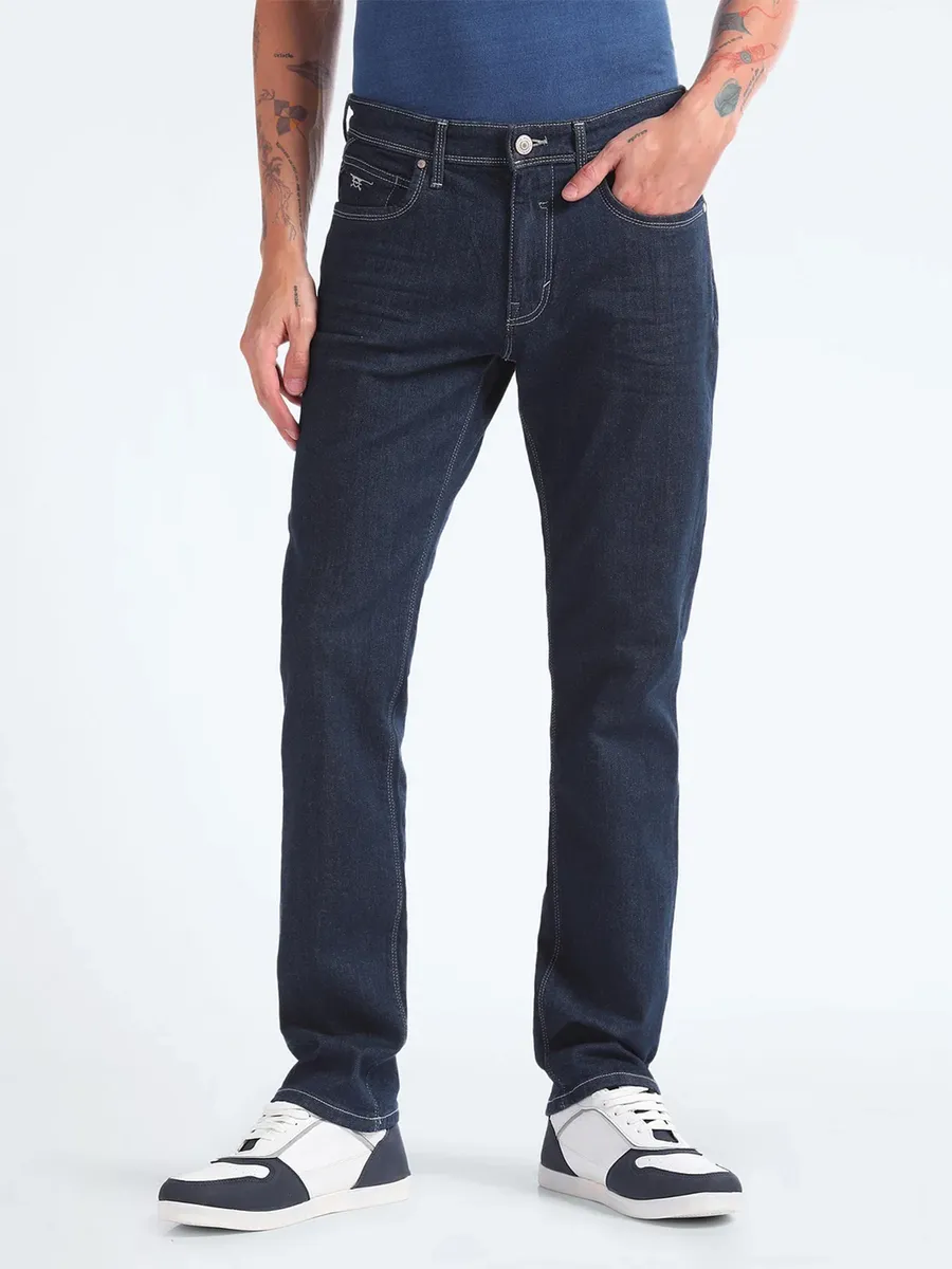 FLYING MACHINE navy  solid jeans