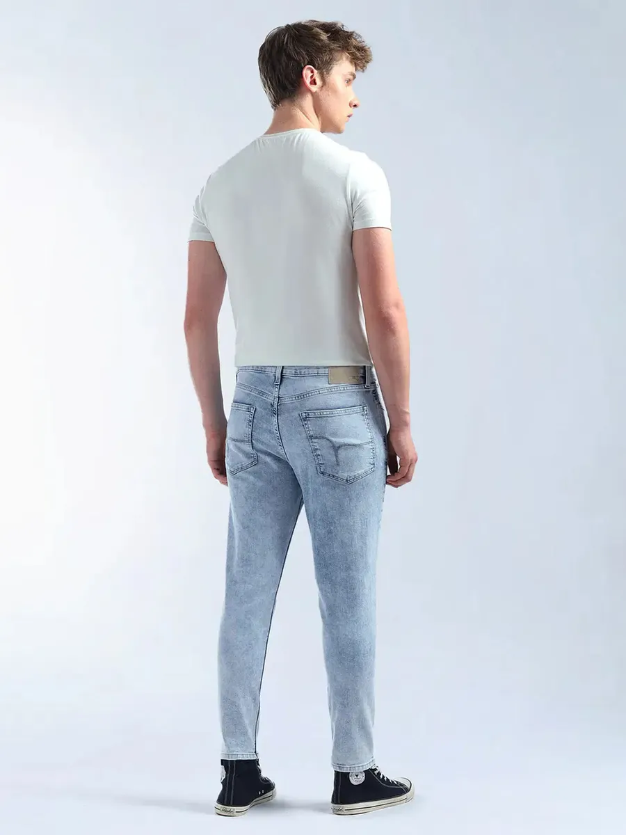 FLYING MACHINE washed light blue slim fit denim jeans