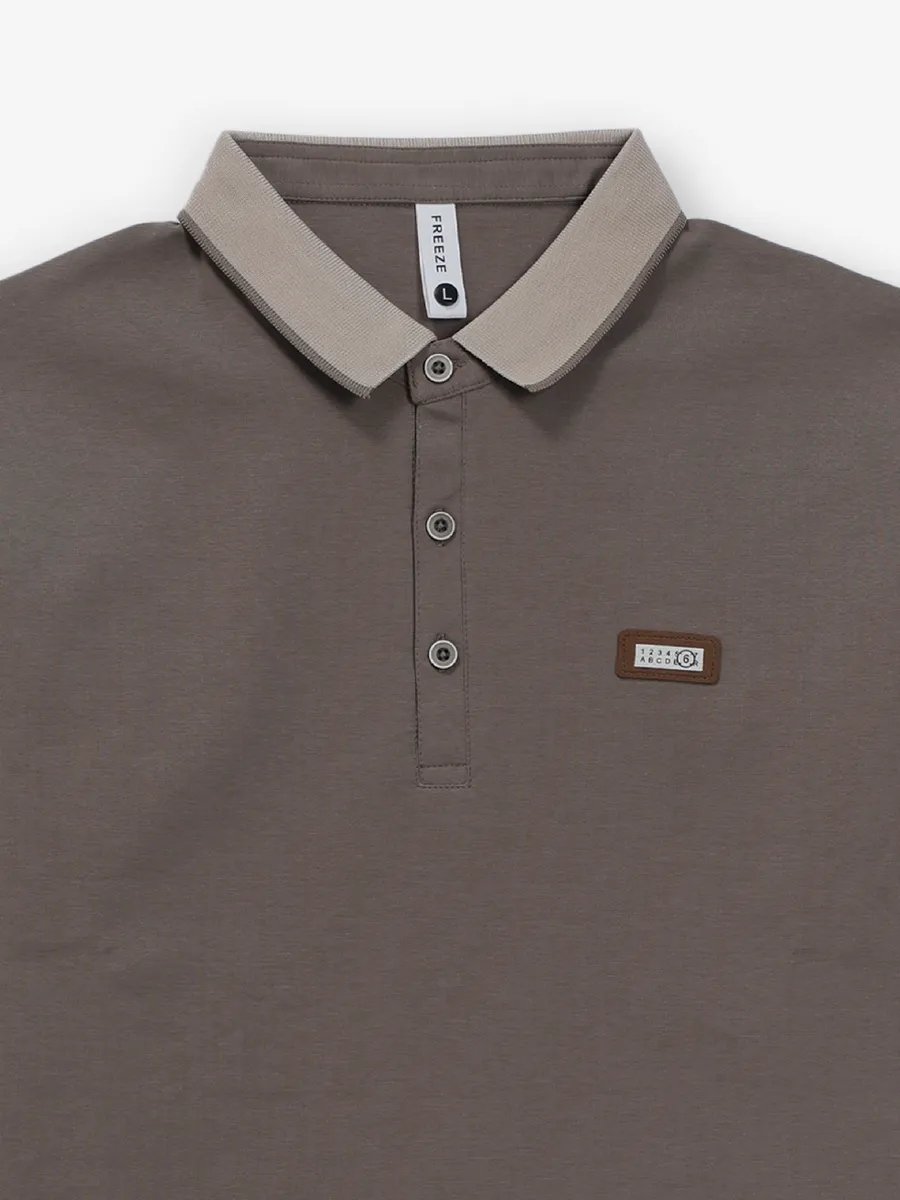FREEZE bright brown cotton t-shirt