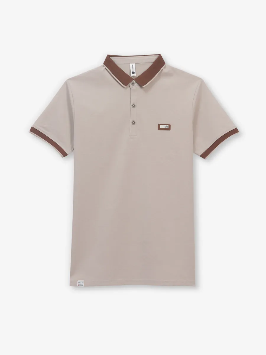 FREEZE cotton light brown t-shirt