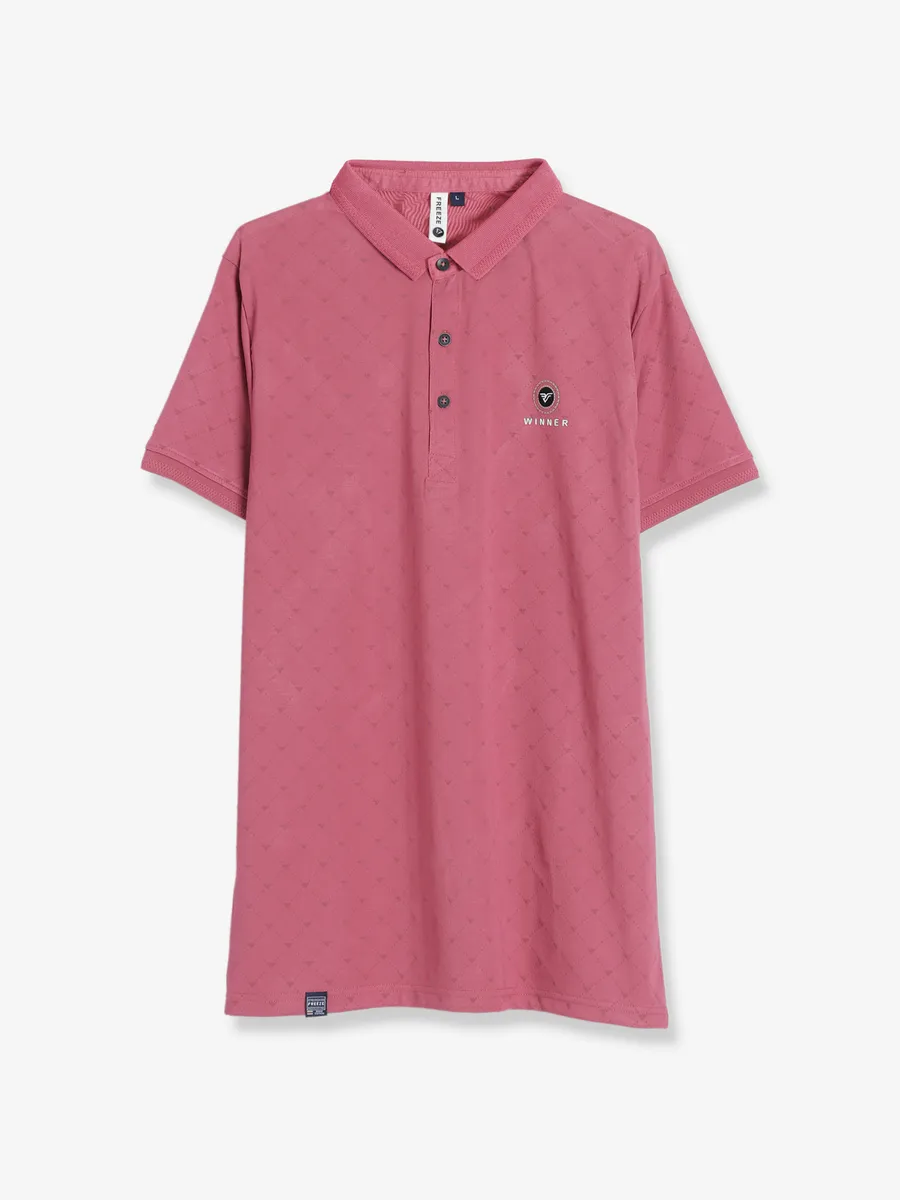 Freeze cotton pink printed t shirt