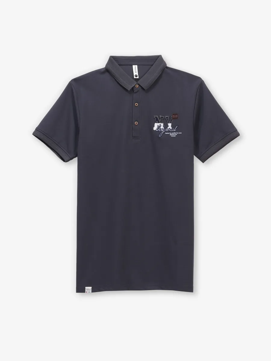 FREEZE cotton plain navy t-shirt