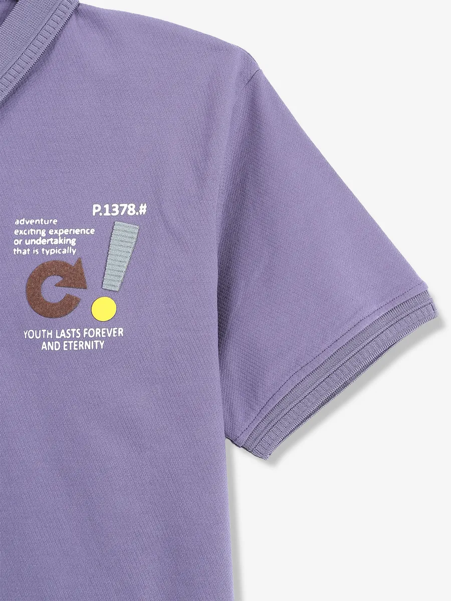 FREEZE cotton purple polo t-shirt