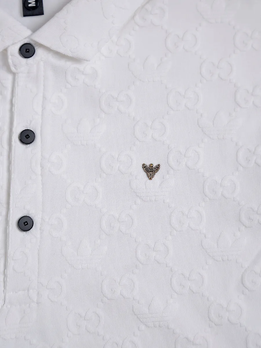 Freeze cotton white polo t-shirt