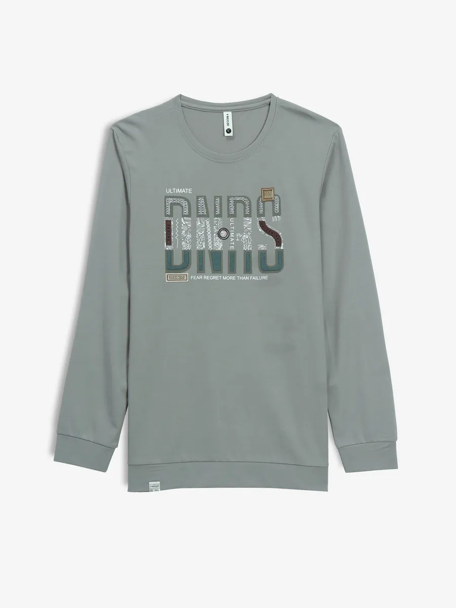 FREEZE grey casual cotton t-shirt