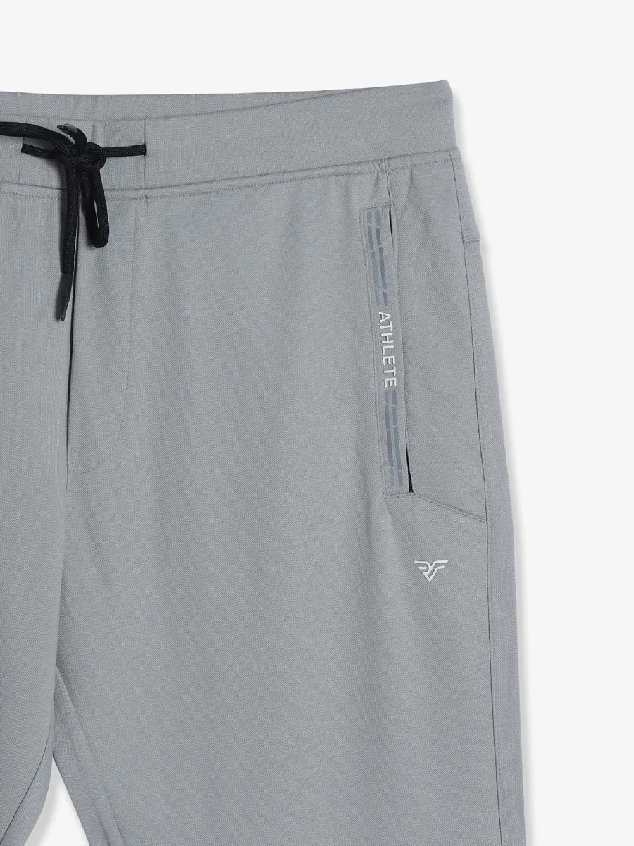 Freeze grey cotton plain track pant