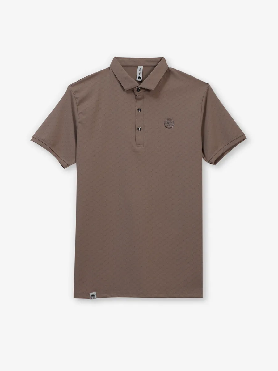 FREEZE light brown cotton polo t-shirt