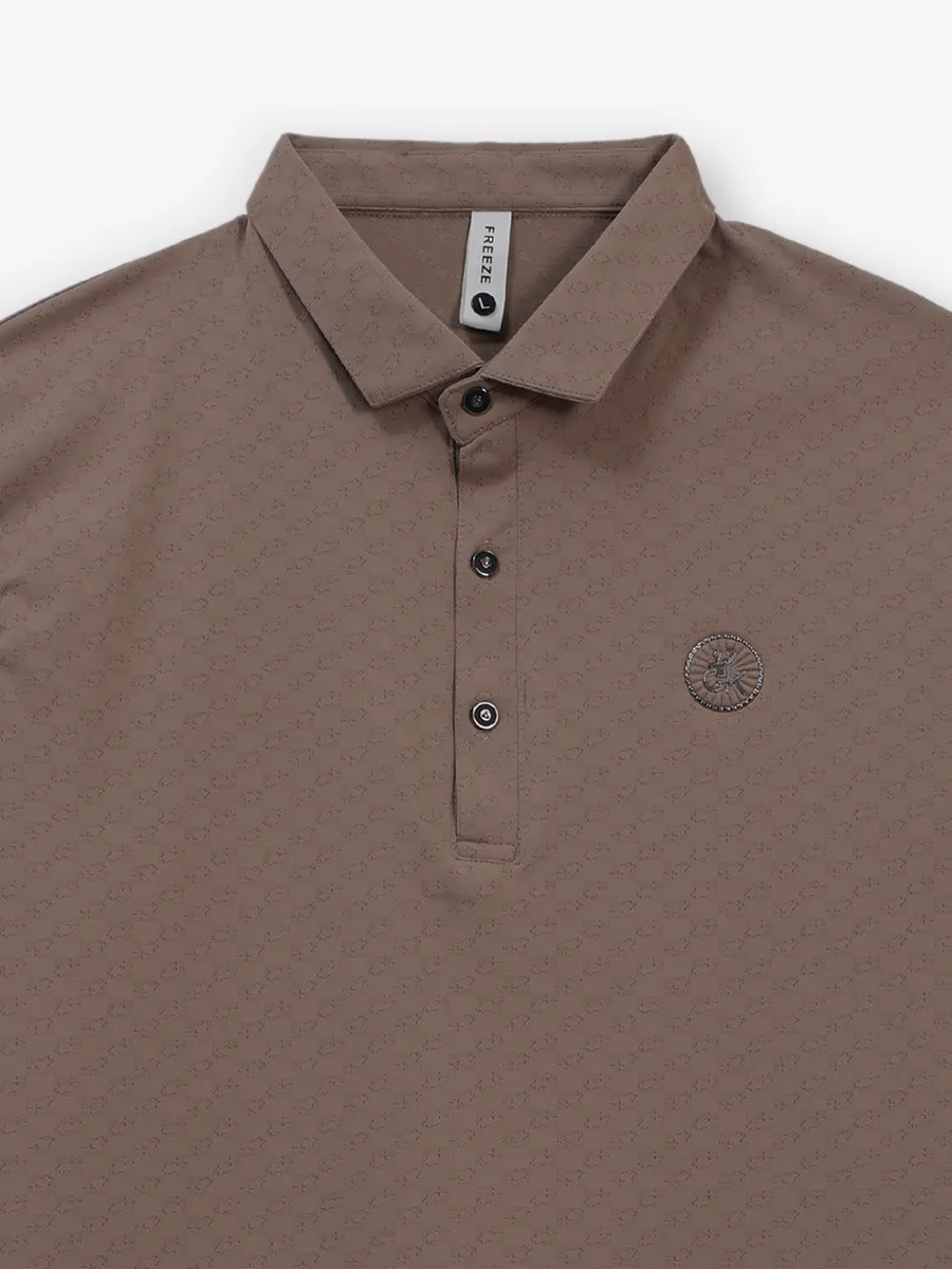 FREEZE light brown cotton polo t-shirt