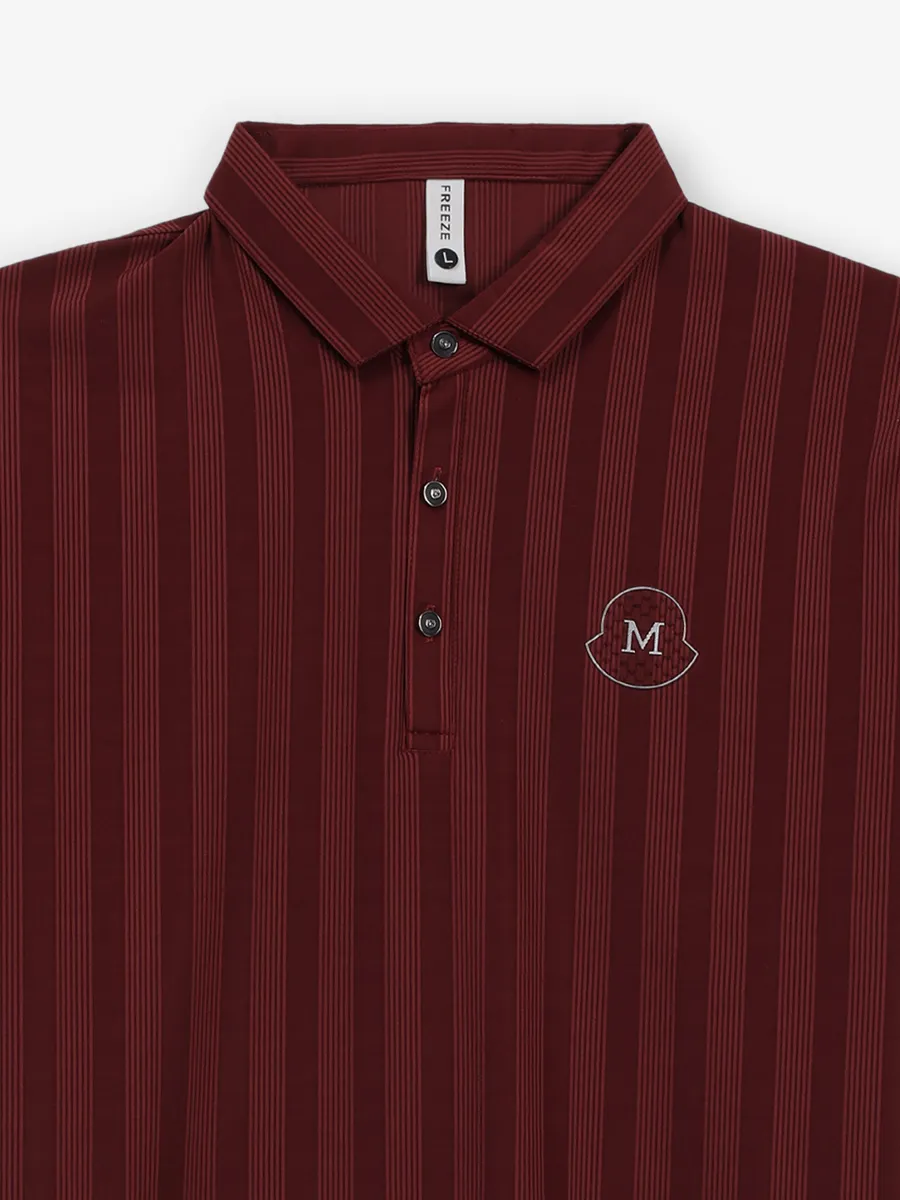FREEZE maroon cotton polo t-shirt for men