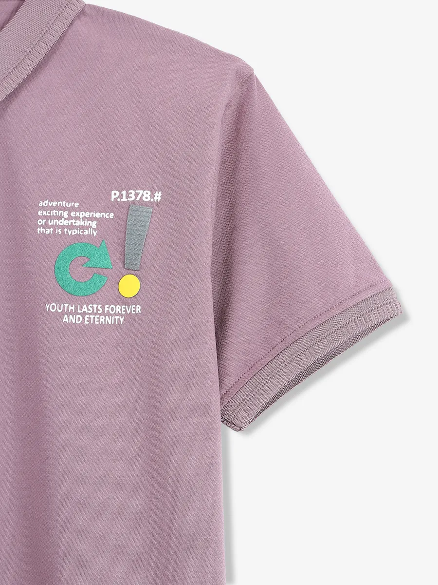 FREEZE mauve purple cotton t-shirt