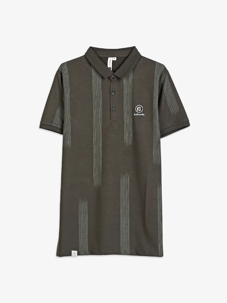 Freeze military green polo t-shirt