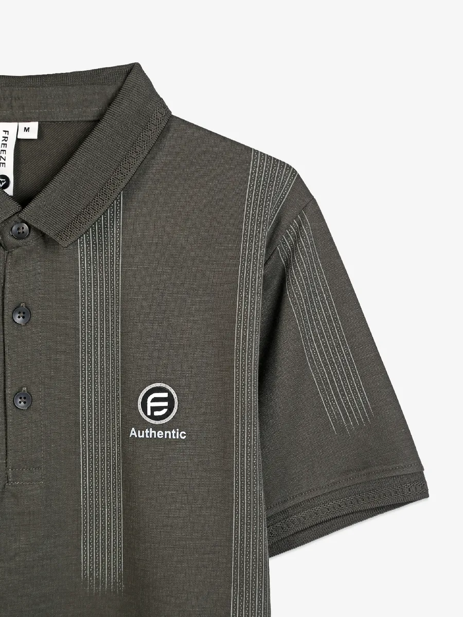Freeze military green polo t-shirt