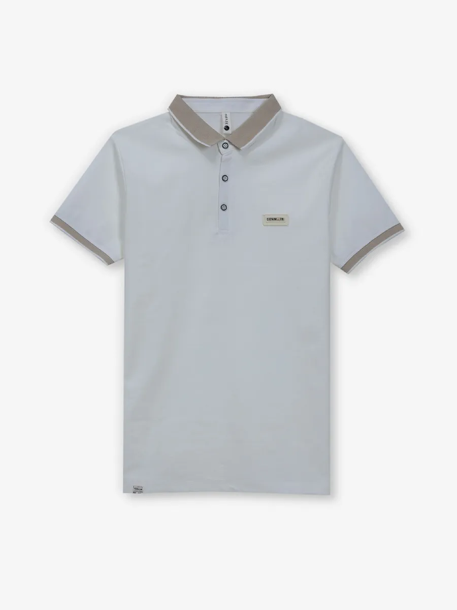 FREEZE plain off-white cotton t-shirt for men