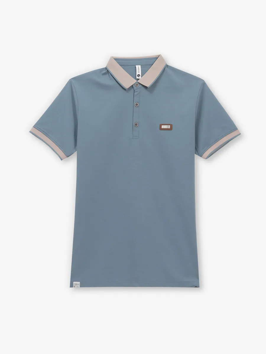 FREEZE stone blue casual cotton t-shirt