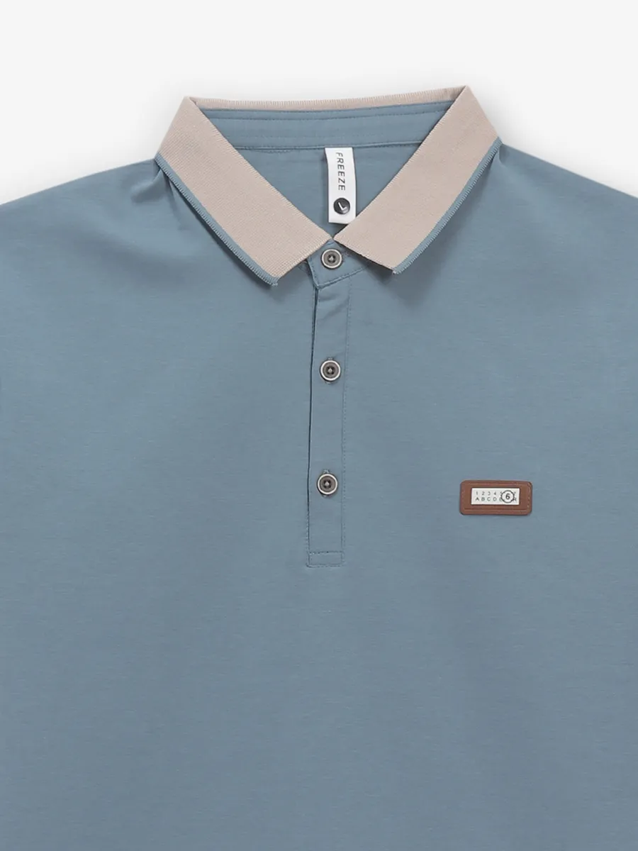 FREEZE stone blue casual cotton t-shirt