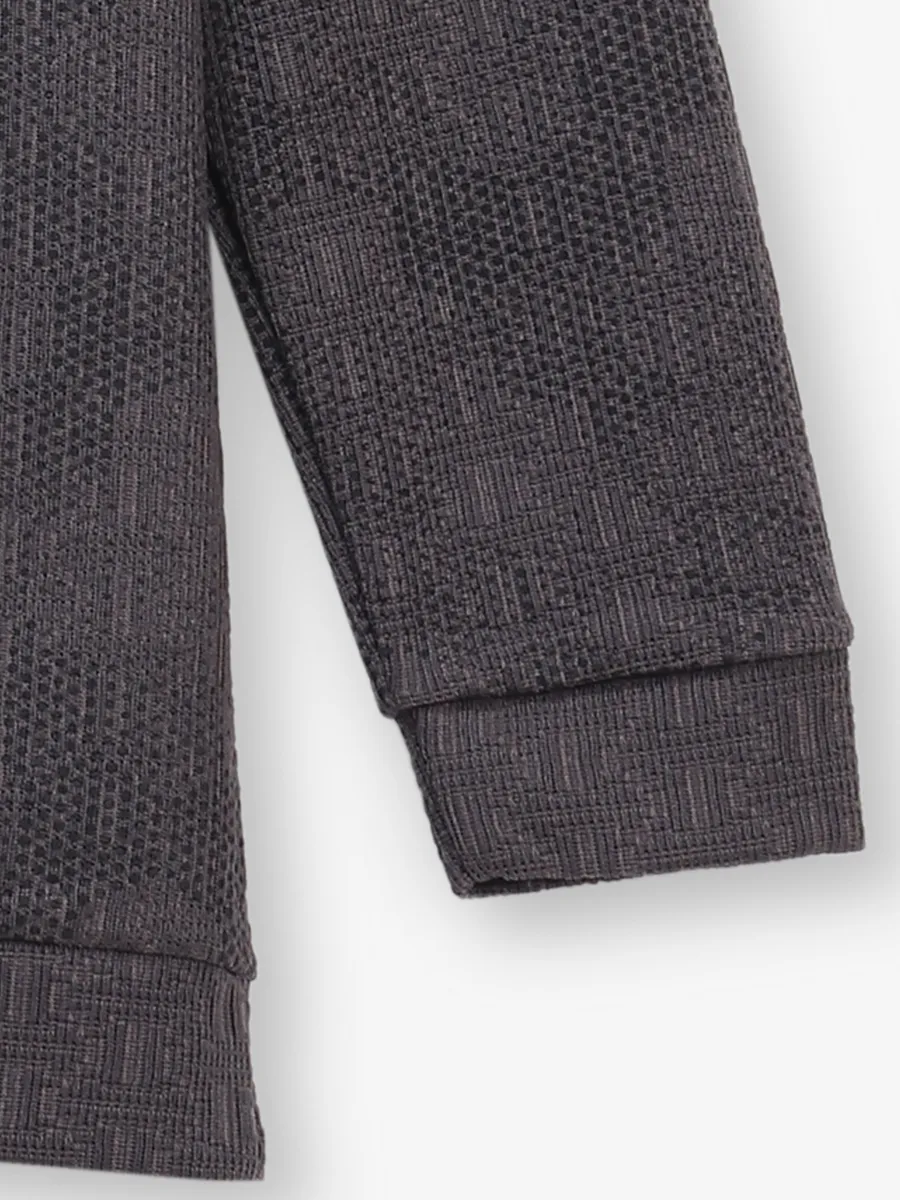 FREEZE textured grey cotton t-shirt