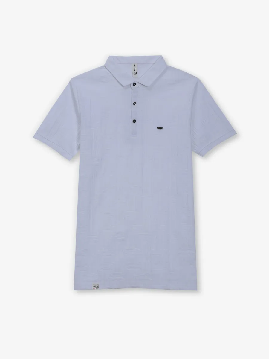 FREEZE white textured cotton t-shirt for men