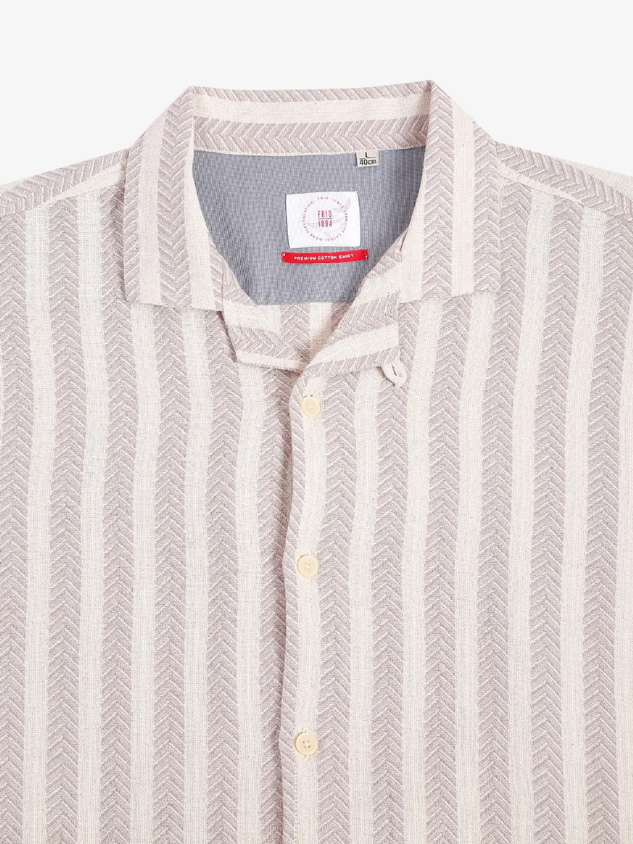 Frio beige stripe shirt