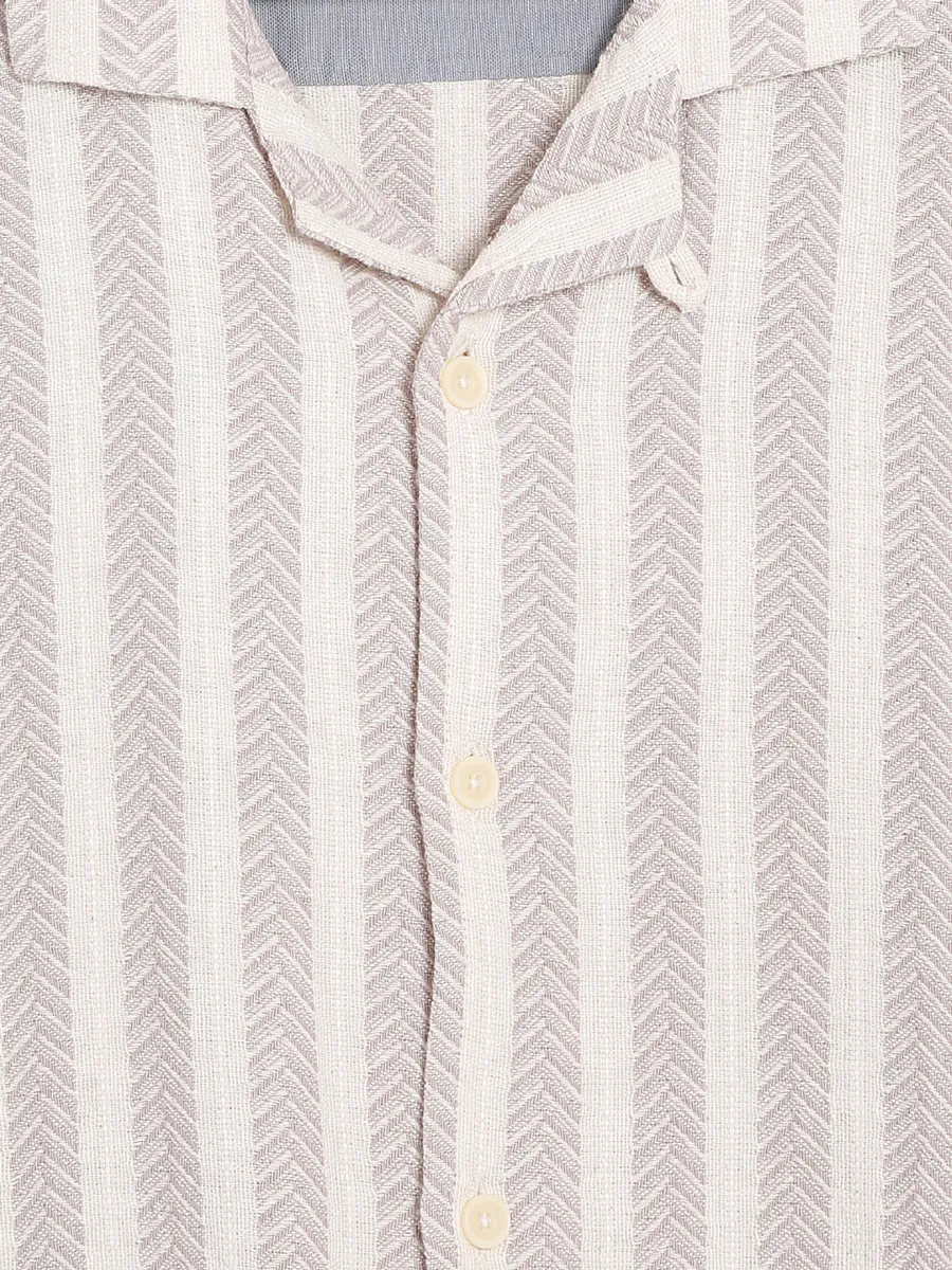 Frio beige stripe shirt