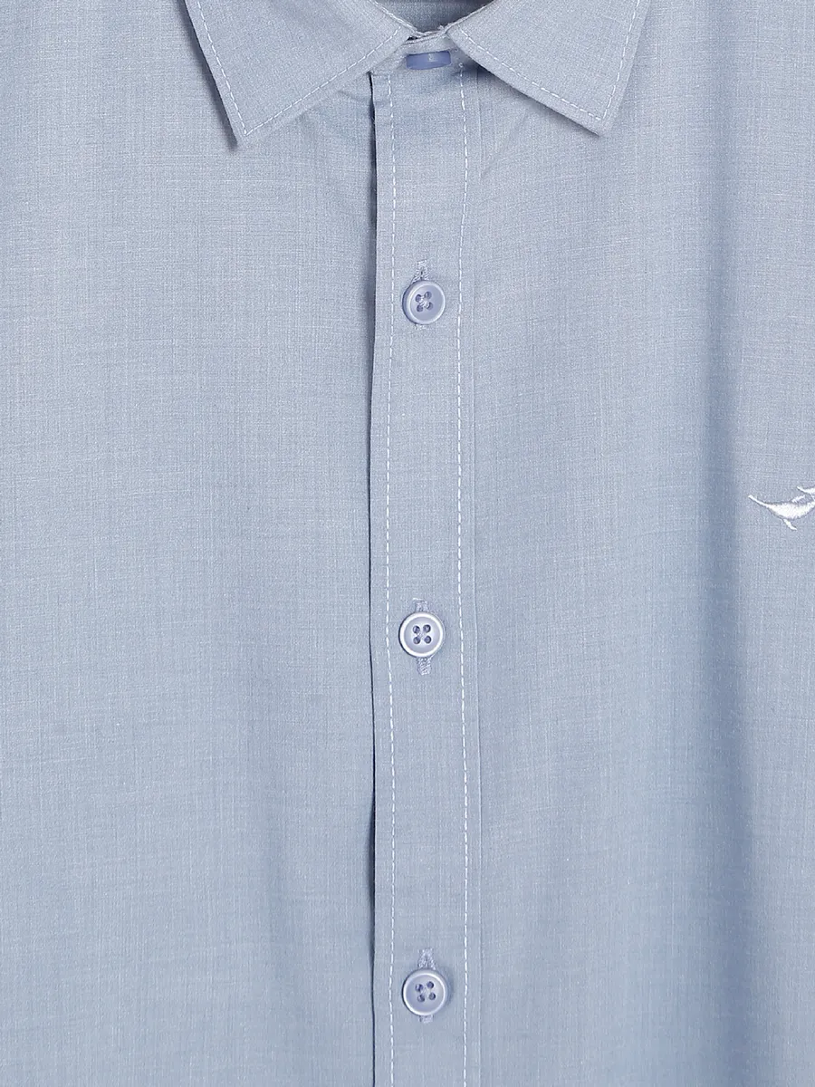 Frio light blue plain shirt